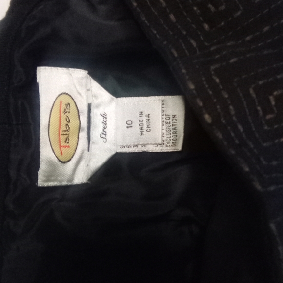 Talbot black pants with brown embroidery detail - Picture 3 of 3